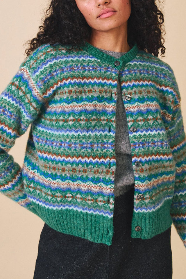Sideline Green Mix Lola Cardigan 