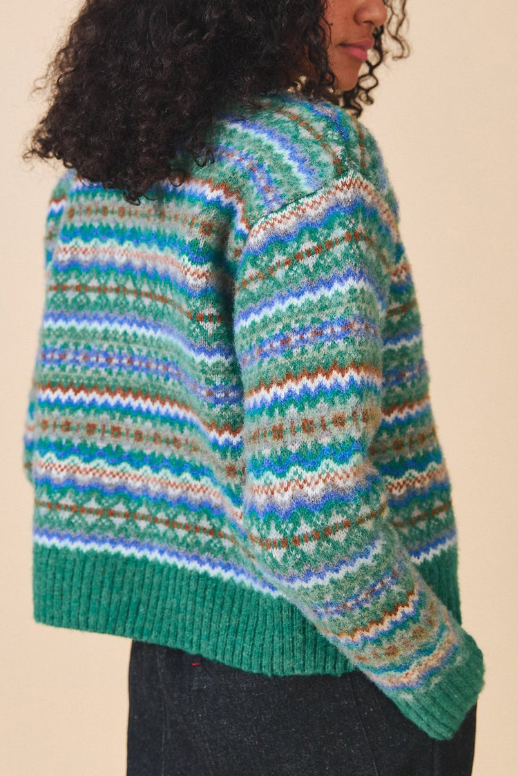 Sideline Green Mix Lola Cardigan 
