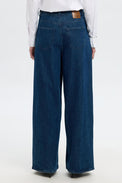 Selected Dark Blue Denim Extra Wide Selma Jeans 
