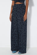 Rita Row Flowers Printed Stretch Knit Ottessa Pants 