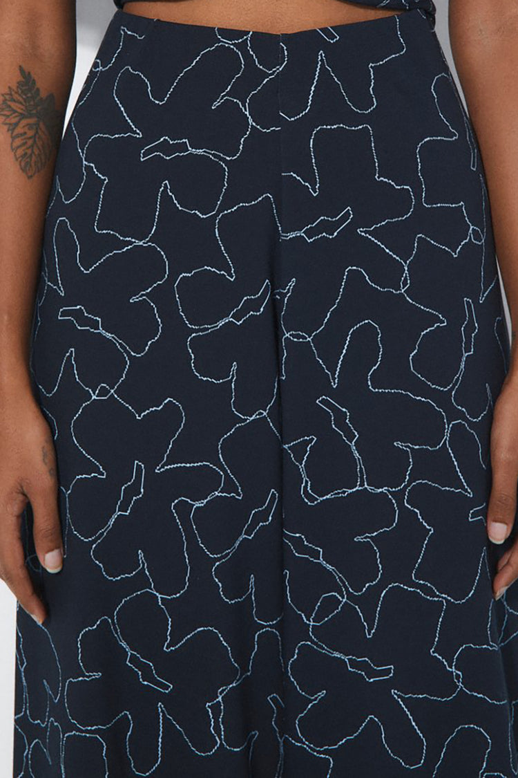 Rita Row Flowers Printed Stretch Knit Ottessa Pants 