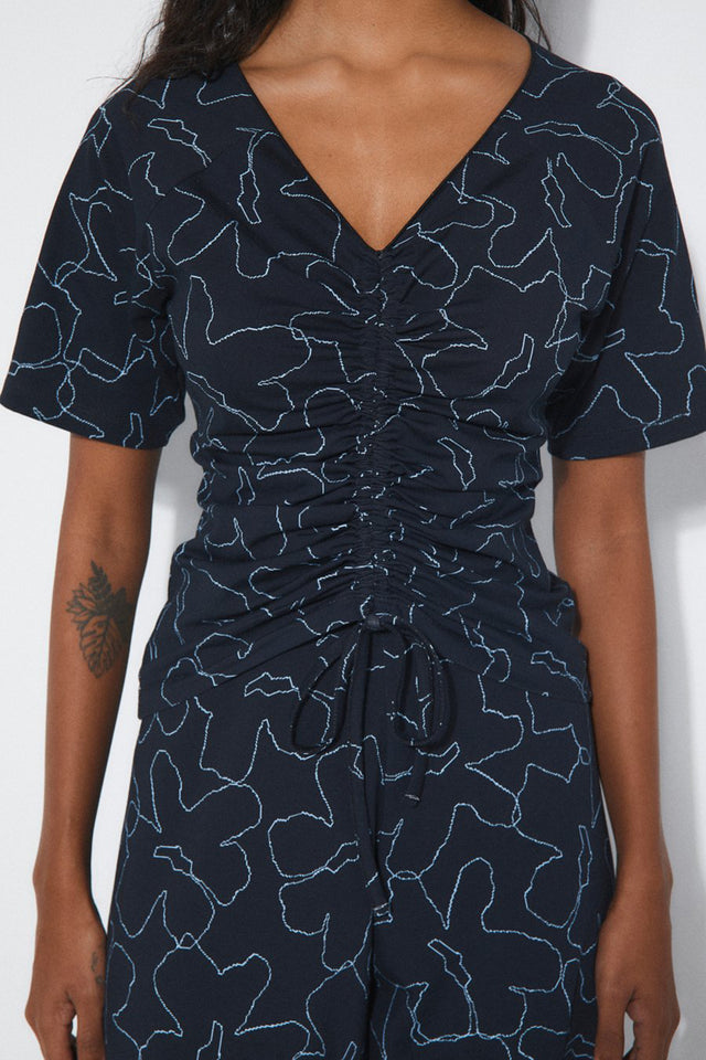 Rita Row Flowers Printed Knit Georgia Top 