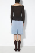 Rita Row Brown Fitted Wool Knit Alana Top 