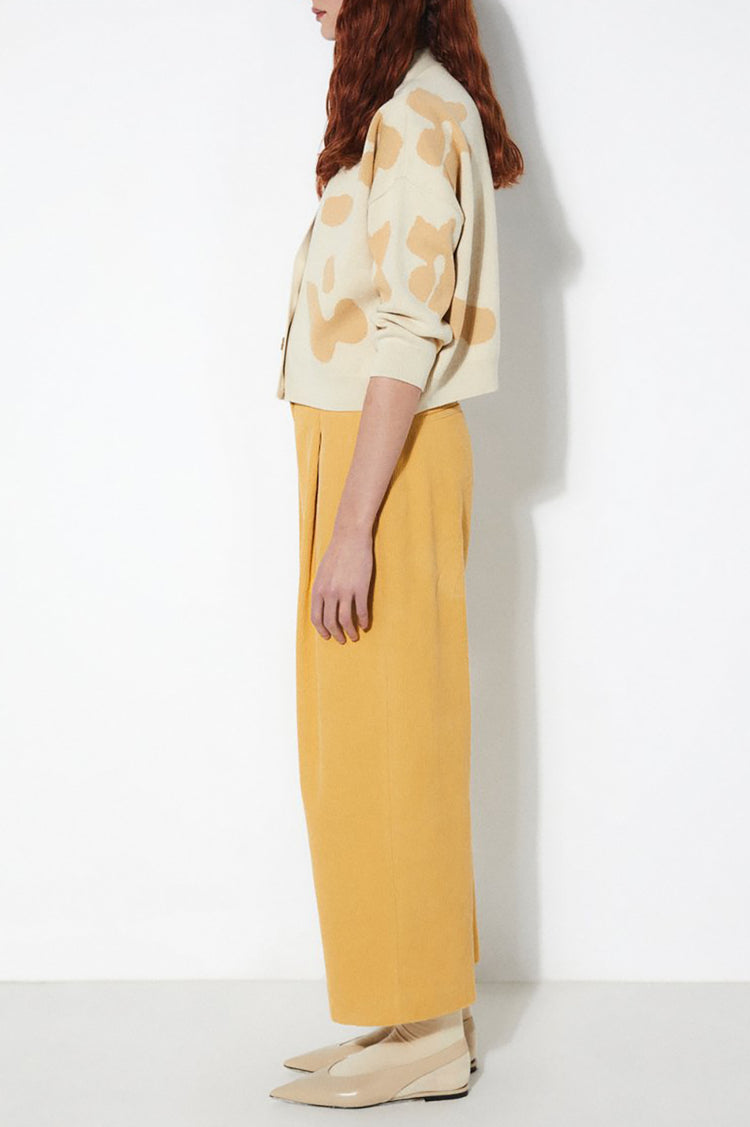 Beige Floral Knitted Liza Cardigan