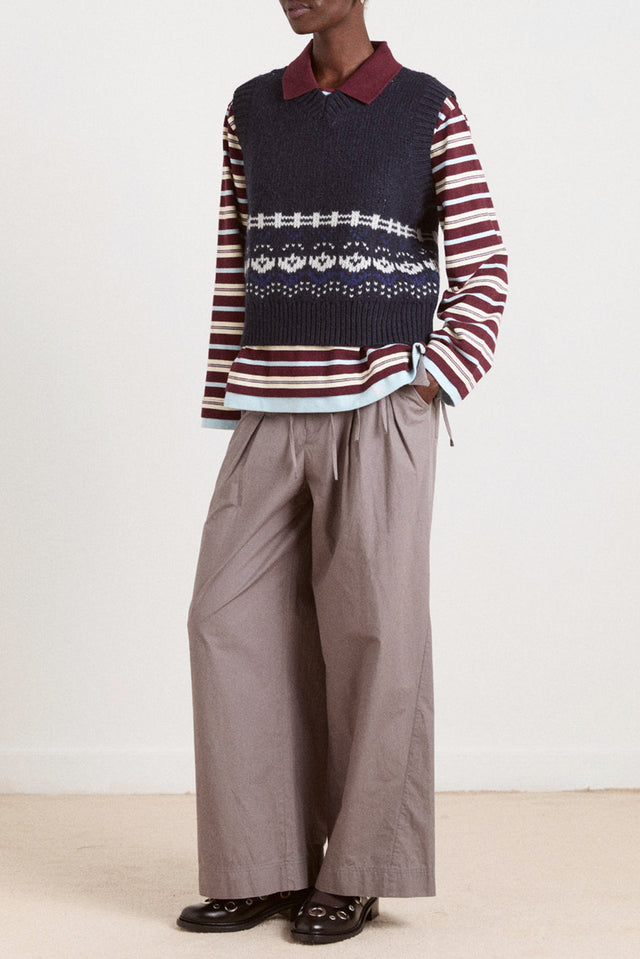 Navy House Rhona Lambswool Tank