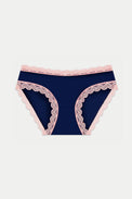 Stripe & Stare Navy & Neon Peach The Original Knicker 