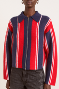 Damson Madder Red Bibi Boxy Reversible Cardigan 