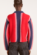Damson Madder Red Bibi Boxy Reversible Cardigan 