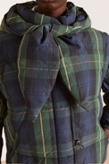 Damson Madder Multi Tan Pop Check Pearl Hooded Puffer Jacket 