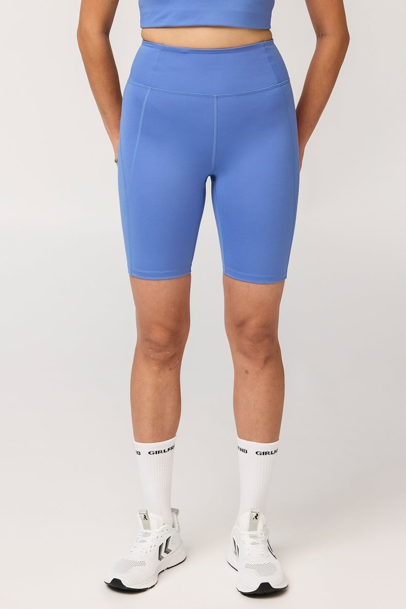 Periwinkle Compressive High-Rise Bike Shorts