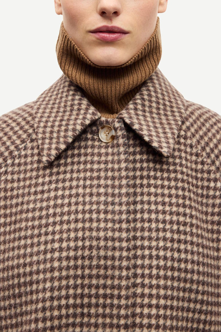 Aluminium Check Alma Coat