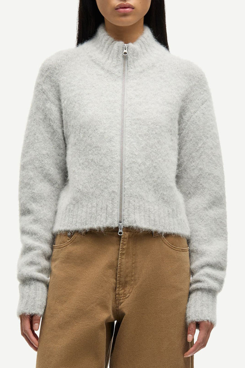 Light Grey Melange Sajeanne Cardigan