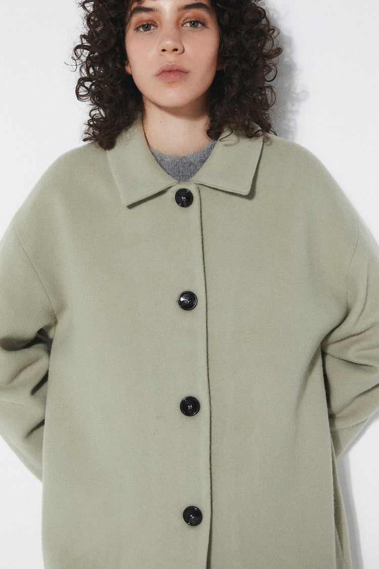Dirty Green Aline Coat