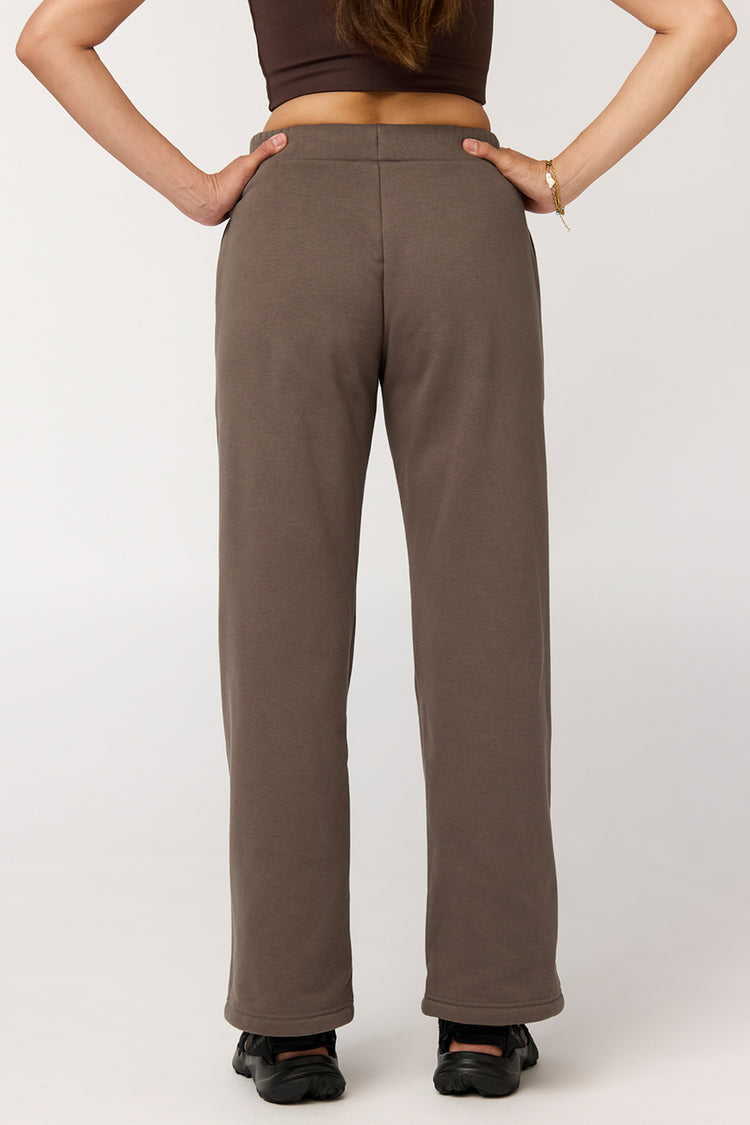 Girlfriend Collective Mink Millie Straight Leg Sweatpant 