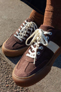 Collective Canvas Coffee Ecru Veld Hemp Trainers Womens 
