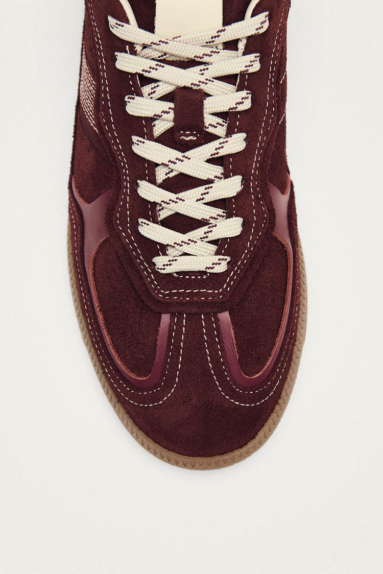 Burgundy Cream Leather TB.490 Rife Trainers