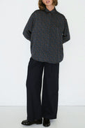 The Tiny Big Sister Light Navy Small Flowers Relaxed Shirt 