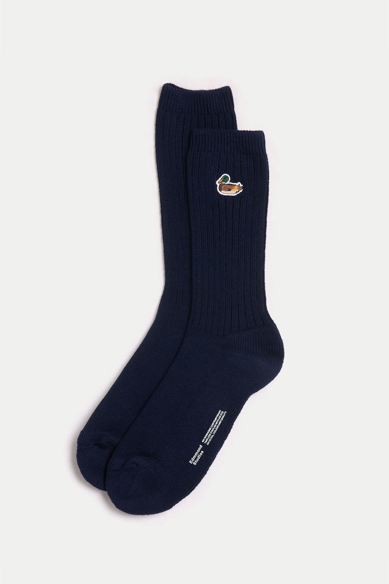 Navy Duck Socks