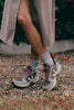 Khaki Oxford Grey Pink Venturi Suede Trainer Womens