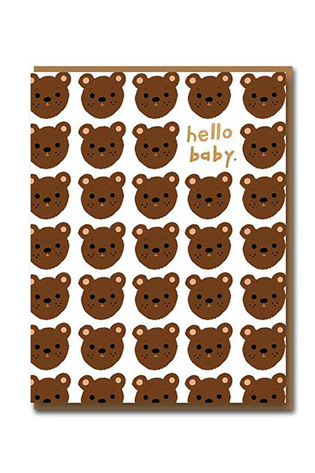 1973 Kuma Bear Hello Baby Card 