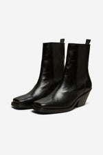 Black Leather Ava Chelsea Boot