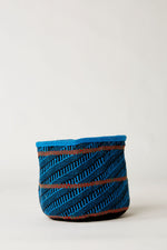 Blue & Black Medium Wool Basket