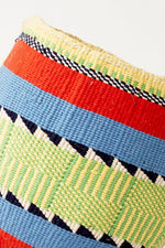 Red, Blue, Green & Yellow Large Wool Basket