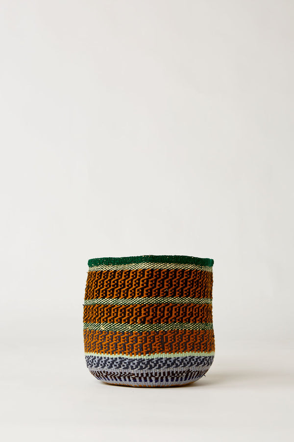 Orange & Black Medium Wool Basket