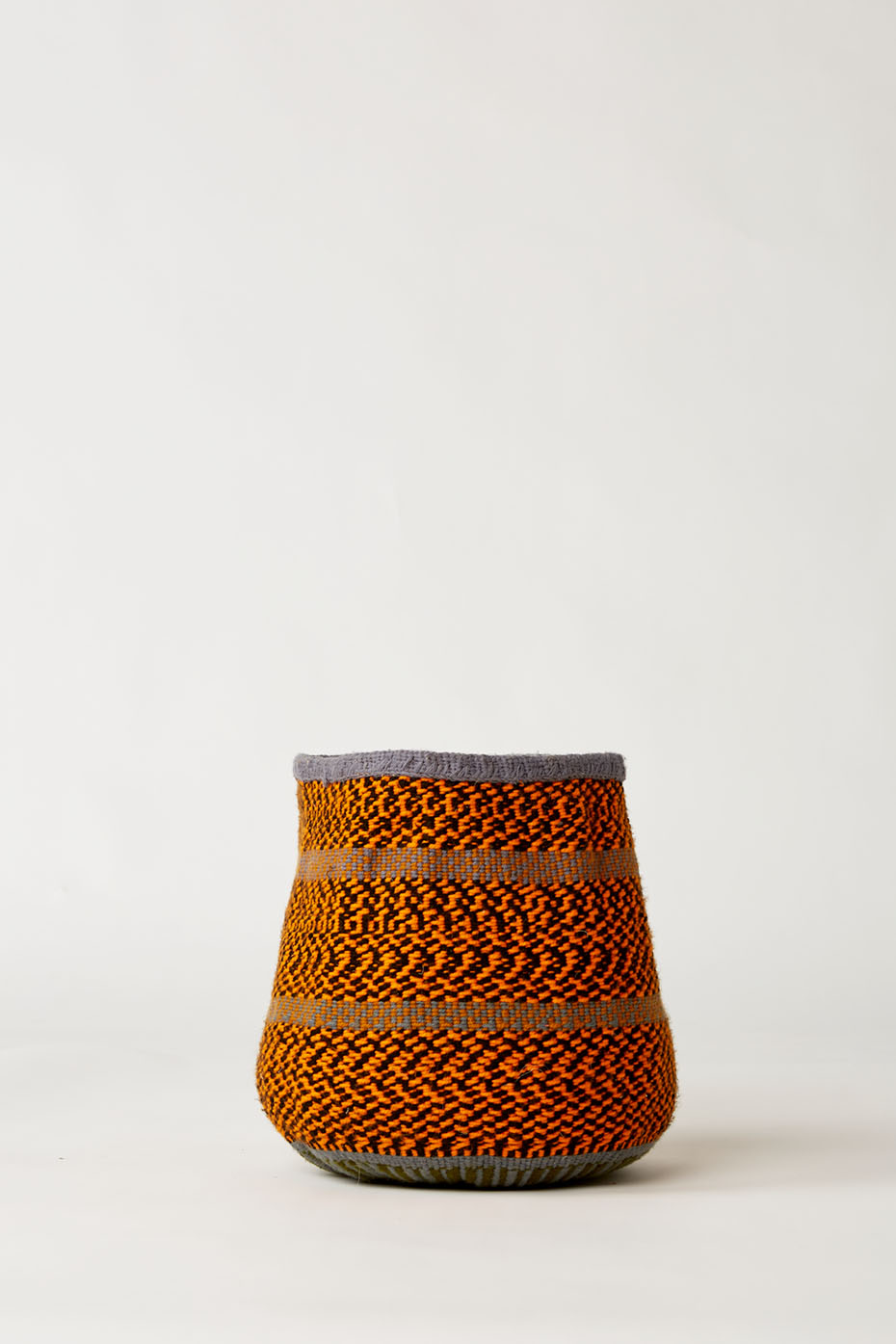 Orange Medium Wool Basket