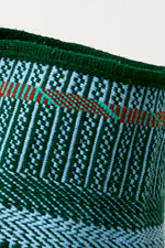 Blue & Green Medium Wool Basket