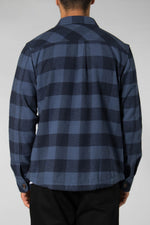 Knowledge Cotton Apparel Total Eclipse Brushed Checked Flannel Shirt