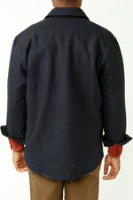 Navy Army Wool Overshirt