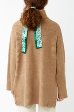 Brown Katty Rollneck Knit