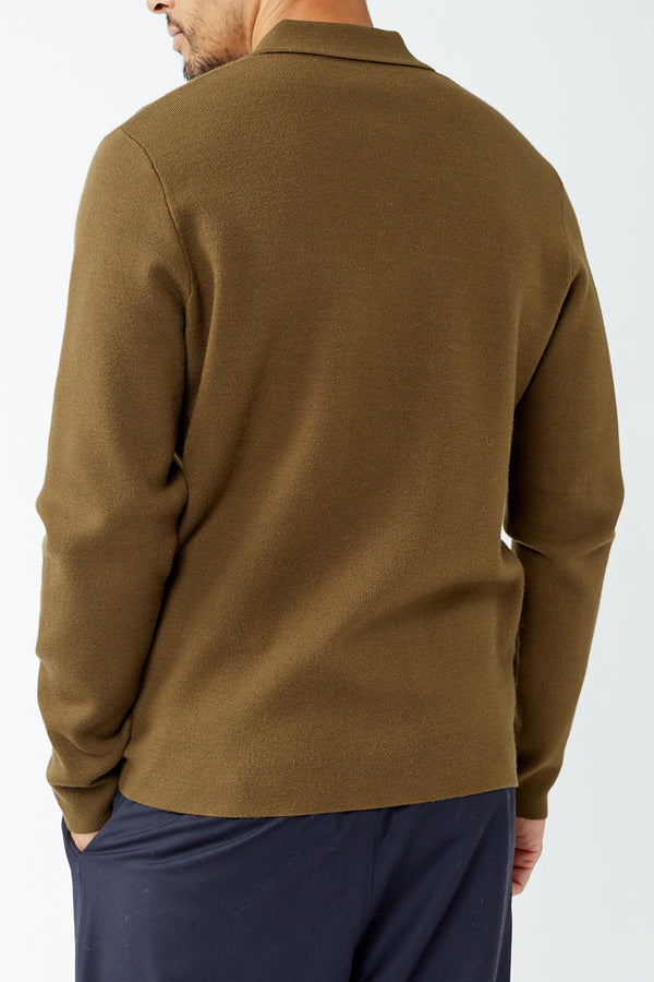 Olive Guna Zip Sweater