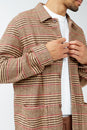 Brown Houndstooth Labura Overshirt
