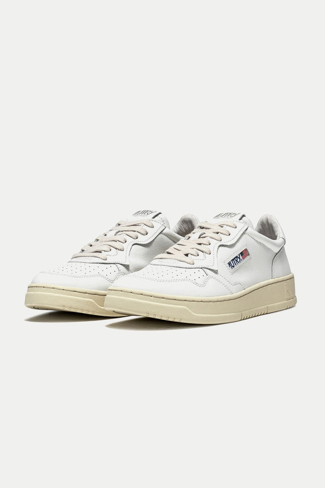 White Medalist Leather Trainers Mens