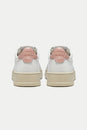 White Pink Medalist Leather Sneakers Womens