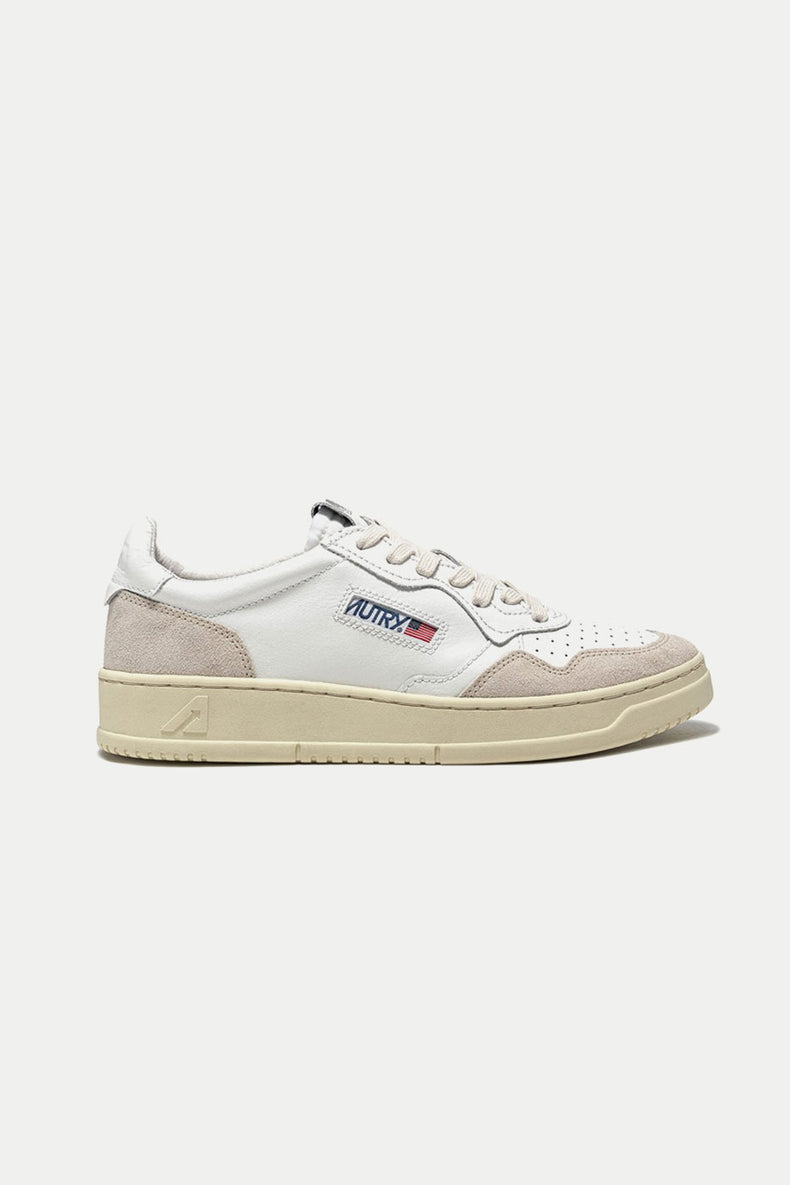 Autry White Medalist Suede Leather Trainers Womens 