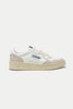 White Medalist Suede Leather Sneakers Mens