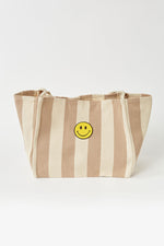 Beige Smiley Wide Stripe Bag