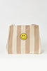 Beige Smiley Wide Stripe Bag