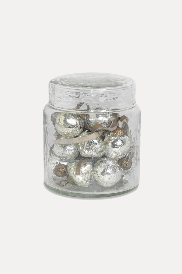 Antique Silver Adisa Bauble Jar - Set of 16