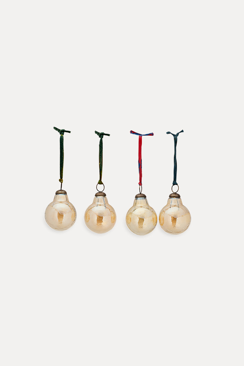 Aged Gold Alura Round Bauble - Set of 4