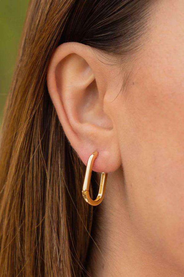 Gold Olivia Oval Hoops