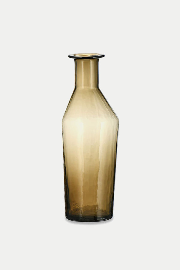 Coffee Brown Zaani Glass Vase Large