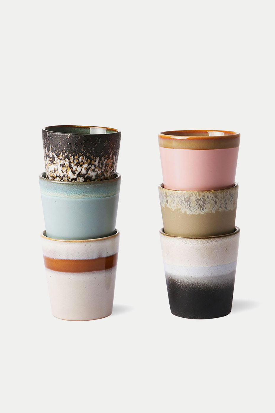 70's Ceramics Mugs Set of 6