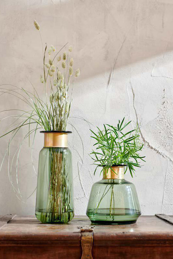 Green Miza Glass Vase Small
