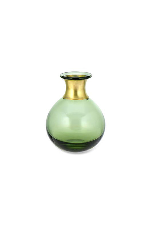 Green Miza Mini Glass Vase Small