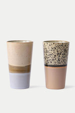 70's Ceramics Latte Mugs (Set of 2)