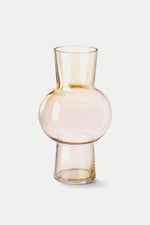 Peach Glass Flower Vase